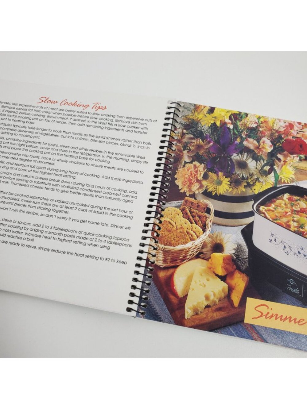 West Bend Slow Cooking For Fast Meals Spiral Bound Cookbook Recipe Book - Picture 9 of 13